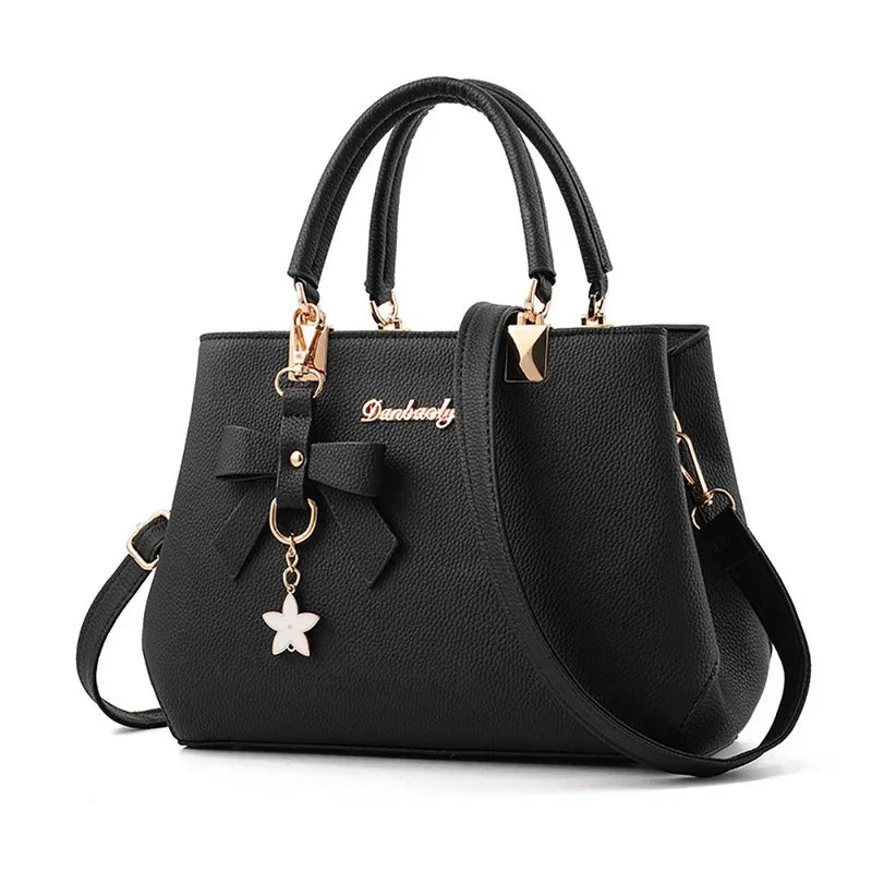 New Elegant Shoulder Bag Fashion Flowers Hand Bags for Women Luxury Designer Female Bags Plum Bowknot Sweet Crossbody Bag