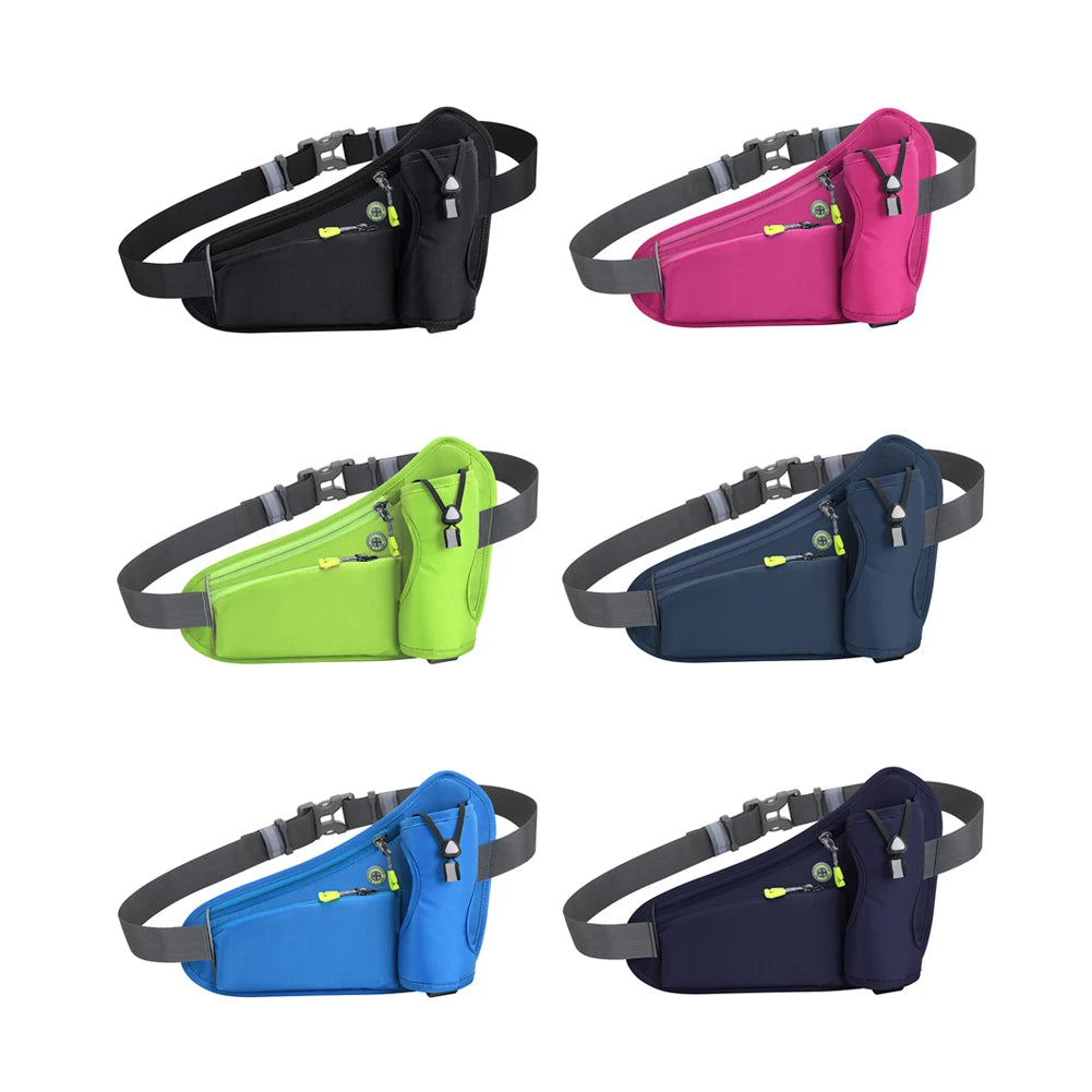Running Waist Bags Water Bottle Holder Hydration Belt Bag Cell Phone Jogging Cycling Bag For Men Women Sports Fanny Pack Gym Run