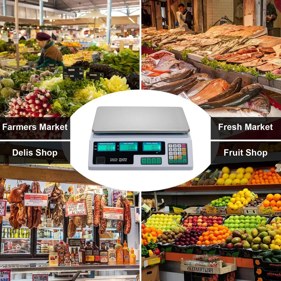 40kg Precision Digital Scale Electronic Balance Weight Scale Weight Accuracy Weight Balance Scales for Food Meat Weighting Shop