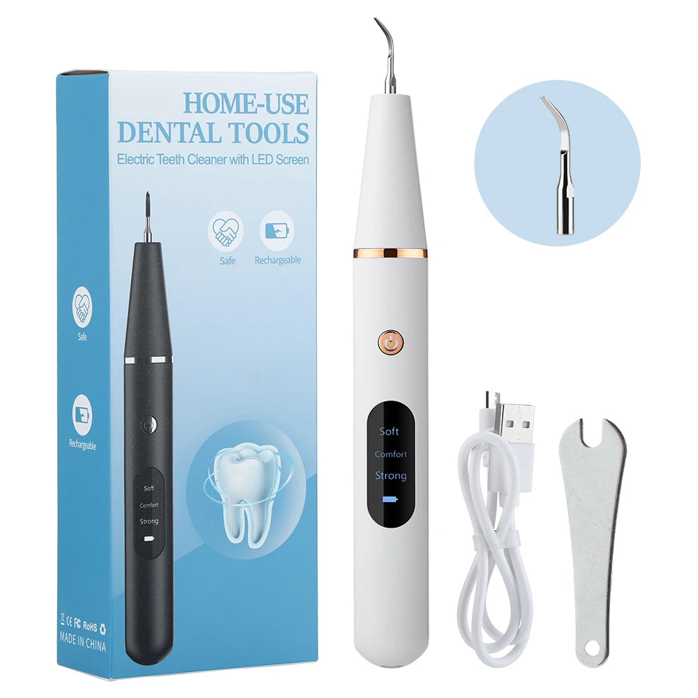 Ultrasonic Dental Calculus Scaler Teeth Cleaner Smoke Stains Plaque Tartar Dental Stone Removal Teeth Cleaning Whitening Tools