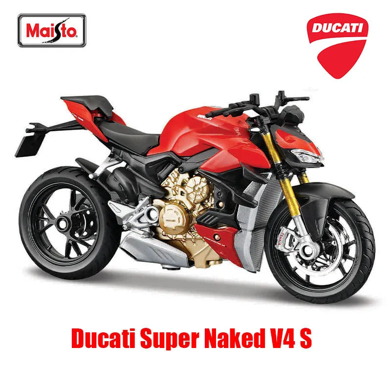 Maisto Ducati Super Naked V4 S 1:18 Scale Alloy Motorcycle Diecast Model Collectible Grade Gift Toy