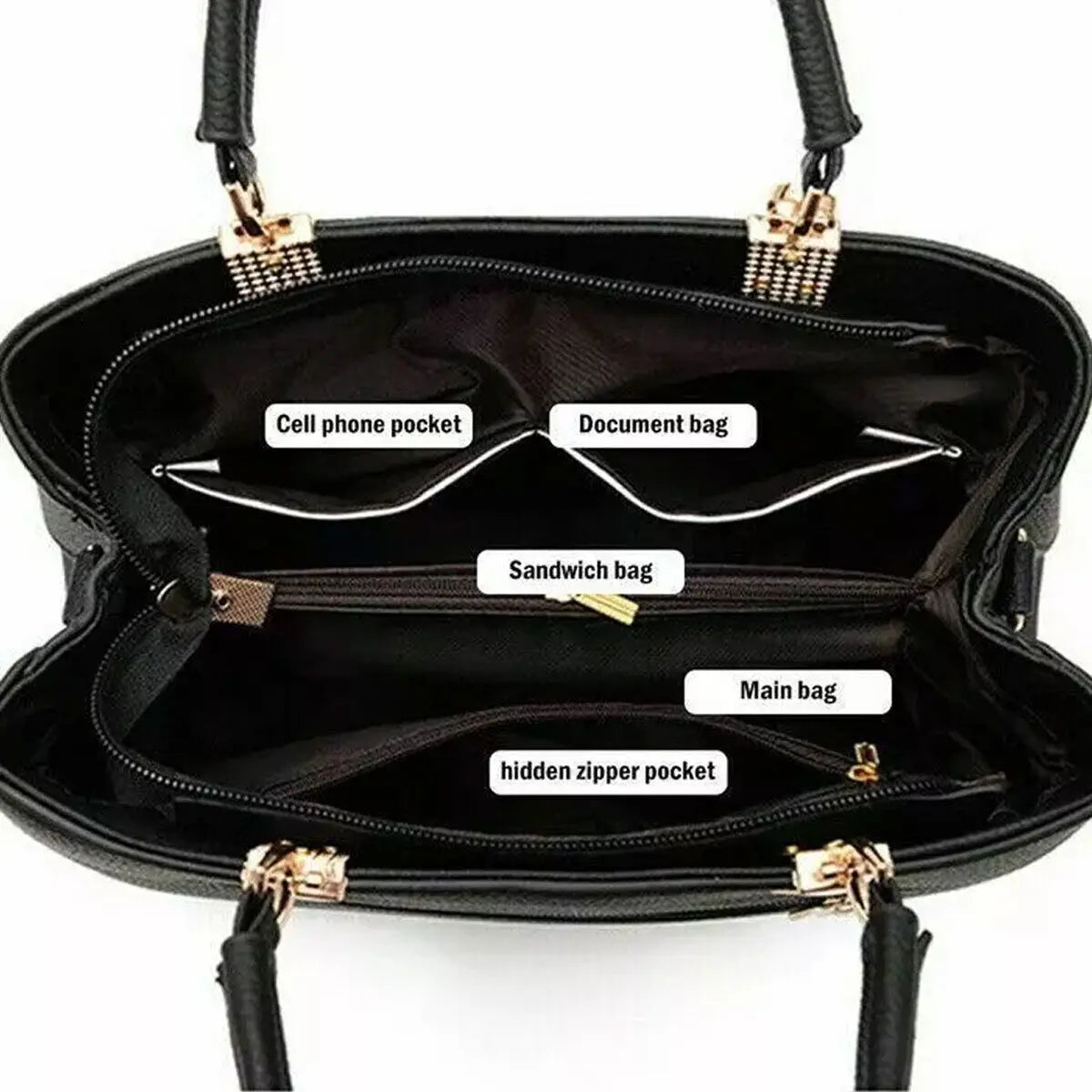 Ladies Handbag Totes Soft Leather Women Cross Body Medium Shoulder Bag Bags