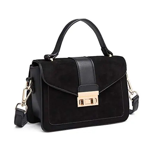 Miss Lulu Crossbody Bag for Women, Small Women's Top-Handle Bags, Suede Handbags for Shopping Traveling