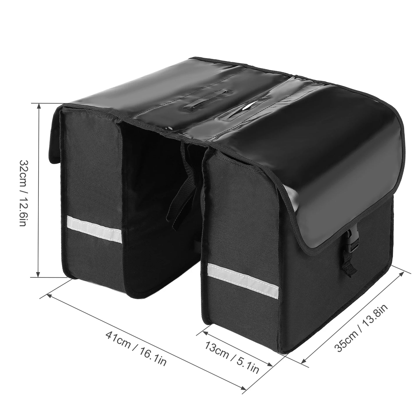 New 28L Bike Trunk Bag Water Resistant Bicycle Rear Seat Carrier Bag Rack Trunk Bags Bike Pannier Bicycle Traveling Bag