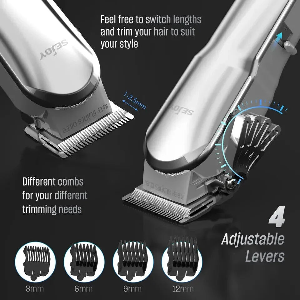Sejoy Men's Hair Trimmer Multifunction Hair clippers for Body Head Hair Electric Beard Trimmer Shaver Rechargeable Grooming Kit