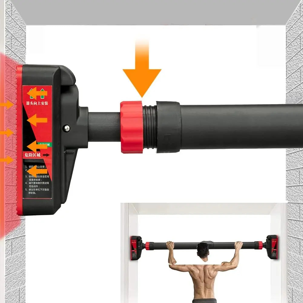 Portable Adjustable Pull Up Bar for Doorway Upper Body Workout Training with Locking Mechanism No Screw Installation Max 440 Lbs
