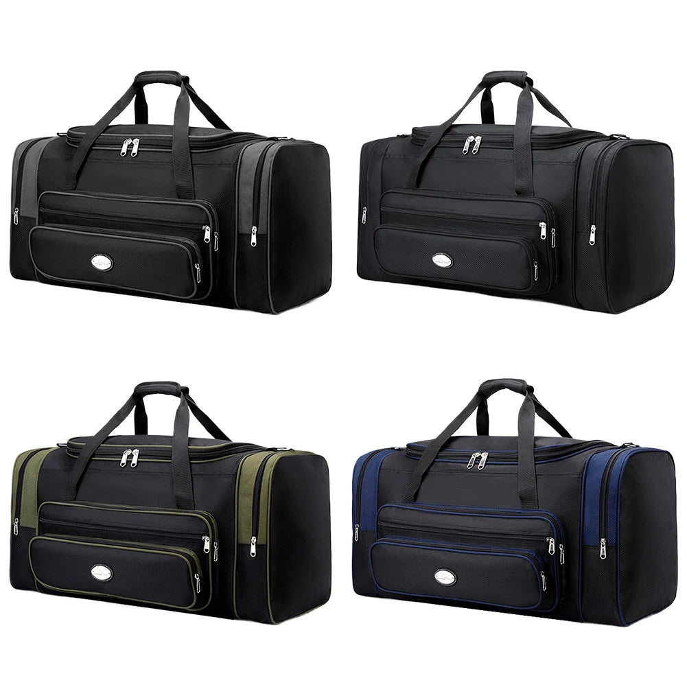Travel Duffle Bag for Men Women with Shoe Compartment Weekender Bag Adjustable Strap Gym Bag Tote Bag for Sports Bussiness Trip