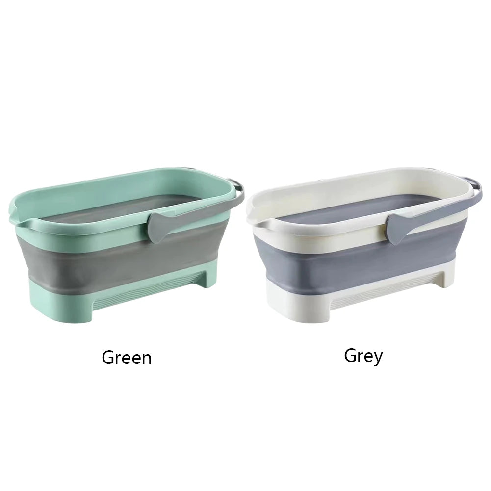 Collapsible Bucket Portable Folding Bucket Car Wash Basin Silicone Washing Bucket Camping Home Foldable Cleaning Mop Bucket