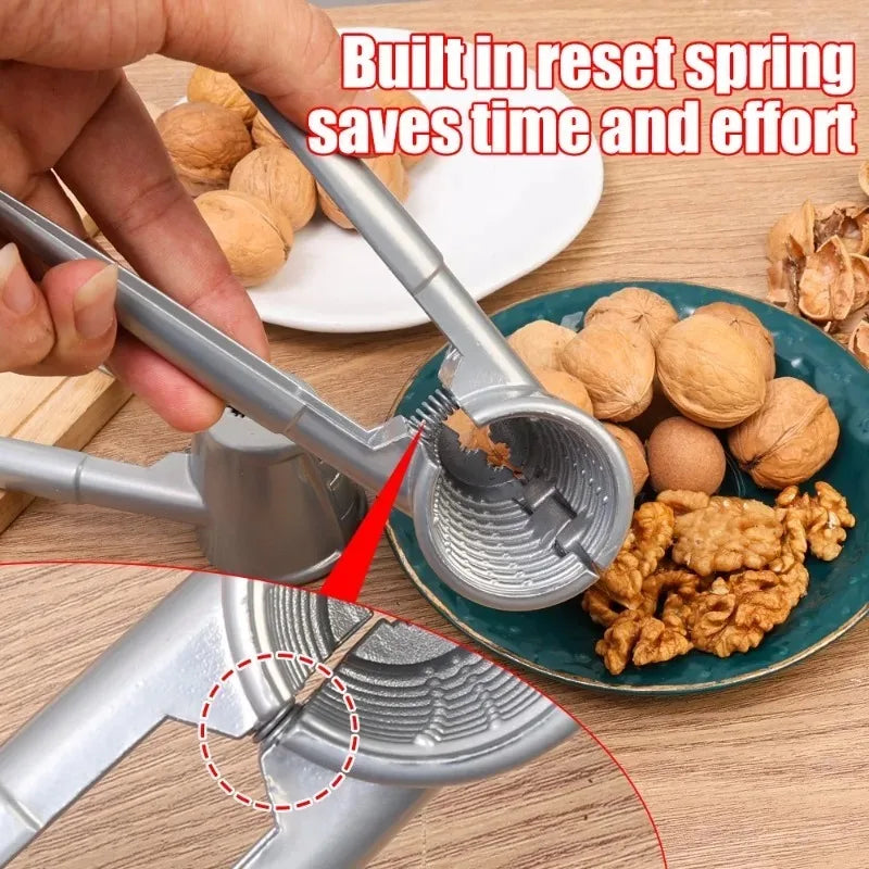 Alloy Walnut Clip Silver Metal Nut Cracker Opener Pecan Chestnut Clips Plier Nut Shelling Tools Home Kitchen Gadgets Accessories