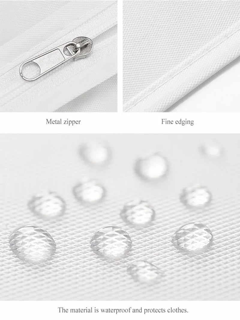 Clothes Hanging Transparent Dust Proof Cover Waterproof Hang Dust Cover with Zipper Clothes Storage Bag Clothes Organizers