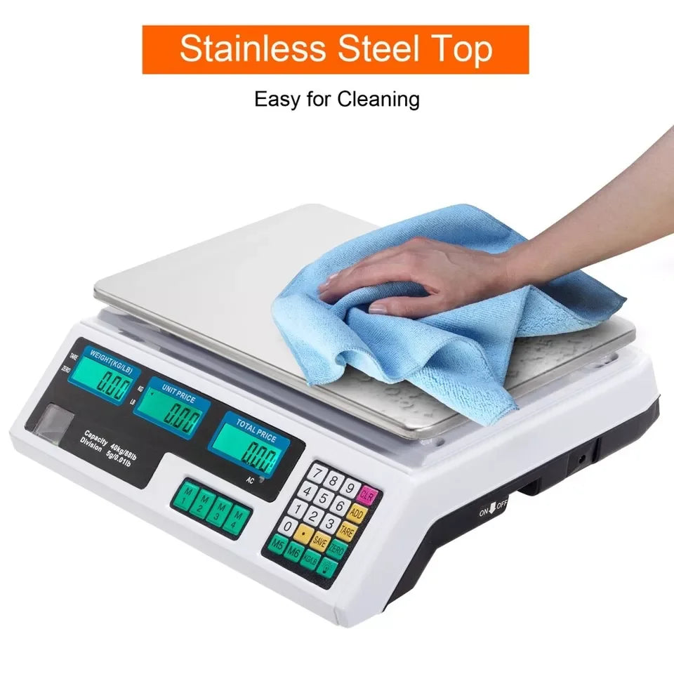 40kg Precision Digital Scale Electronic Balance Weight Scale Weight Accuracy Weight Balance Scales for Food Meat Weighting Shop