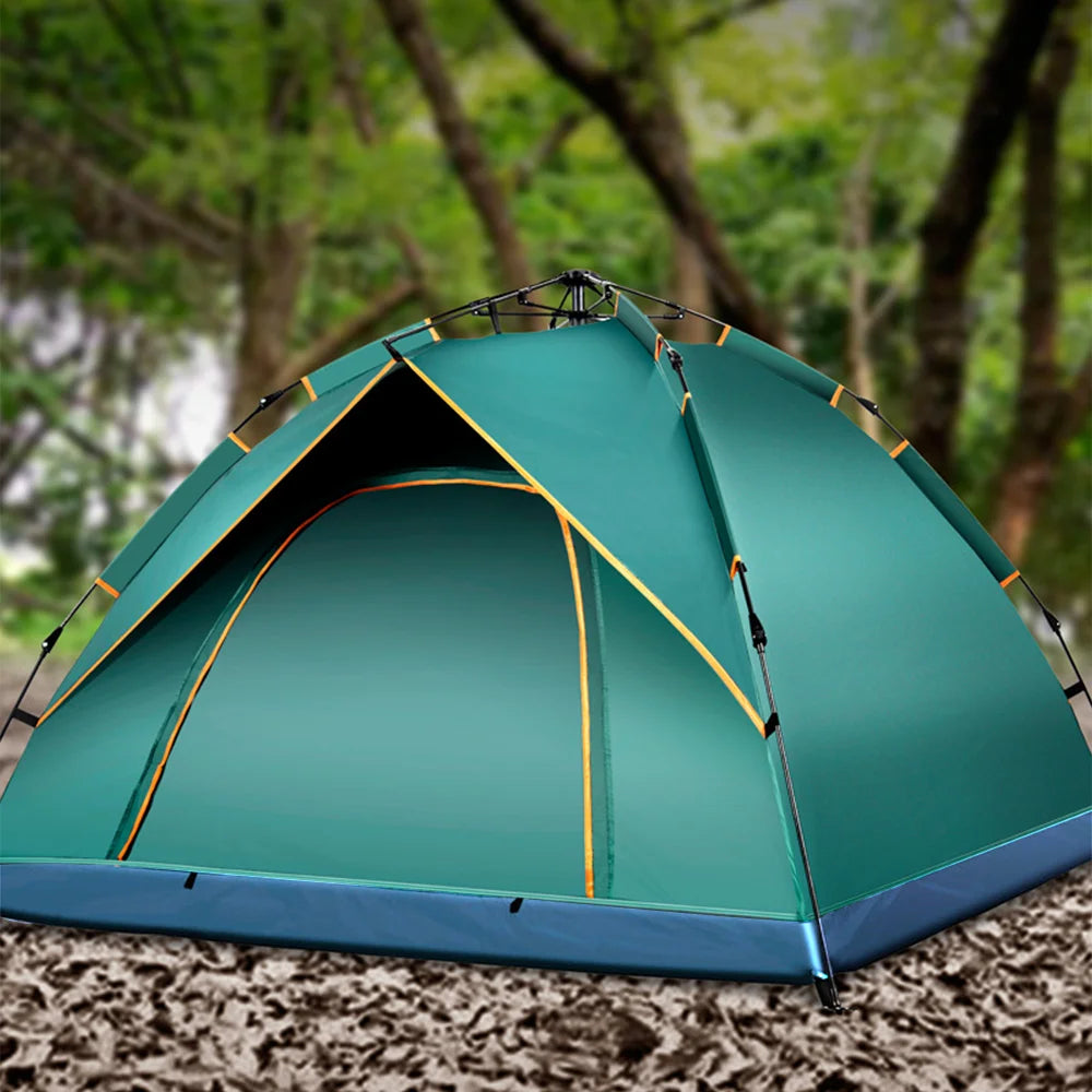 Automatic tents outdoor Folding Camping Tent Waterproof Roof Top Tents Double Door Beach Fish Shelter Tent For 3-4 Person