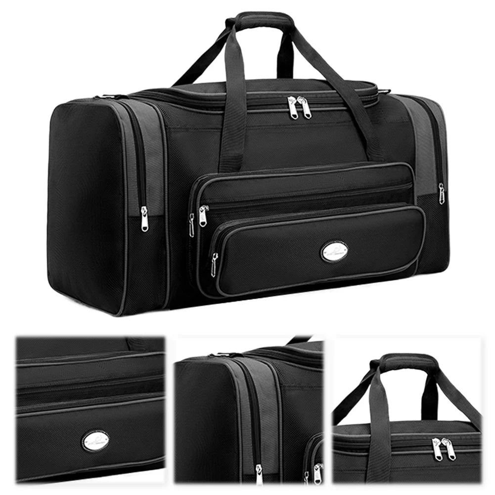 Travel Duffle Bag for Men Women with Shoe Compartment Weekender Bag Adjustable Strap Gym Bag Tote Bag for Sports Bussiness Trip