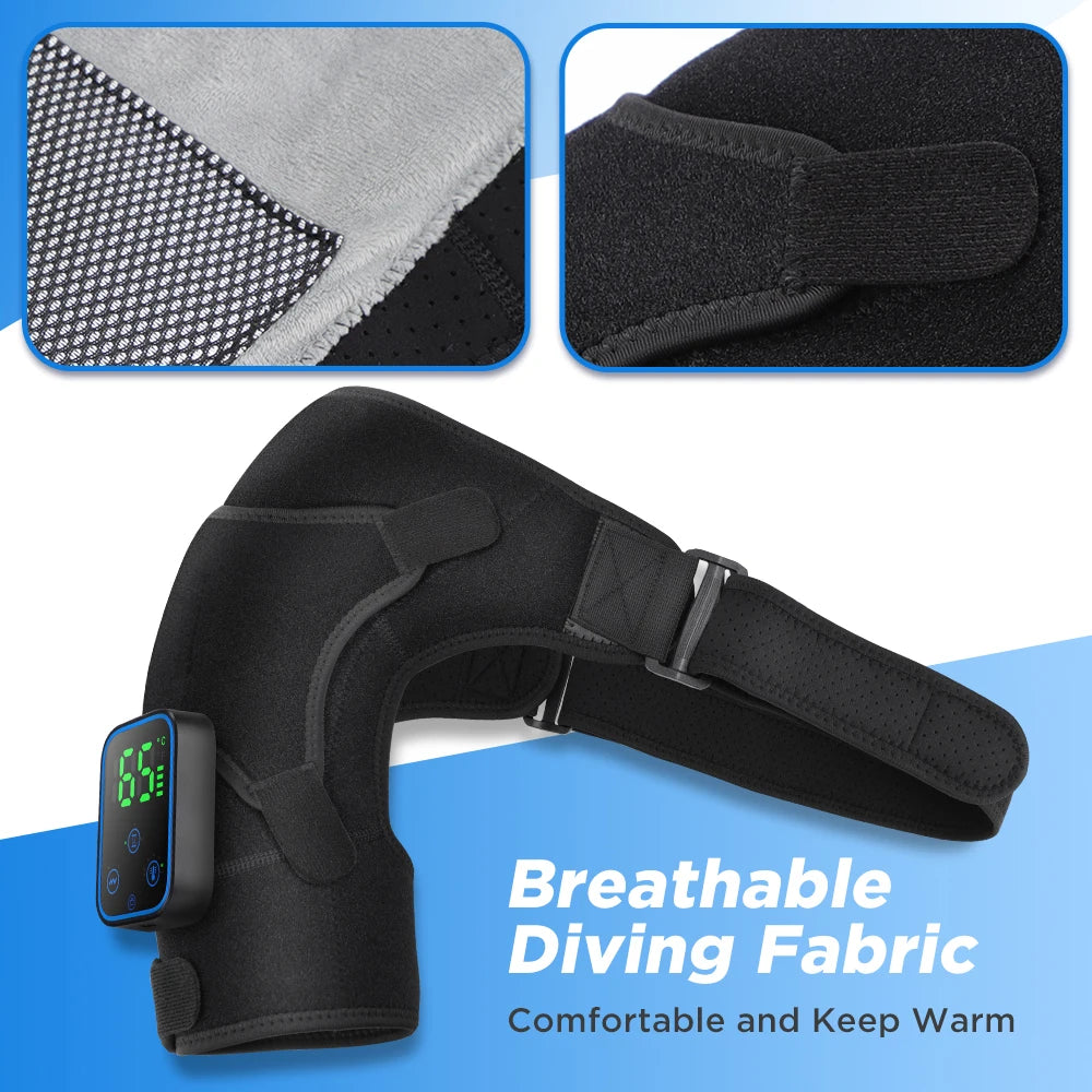 Portable Electric Vibration Shoulder Massager Knee Elbow Massager 3 in 1 Air Pressure Kneading Massager APP Control