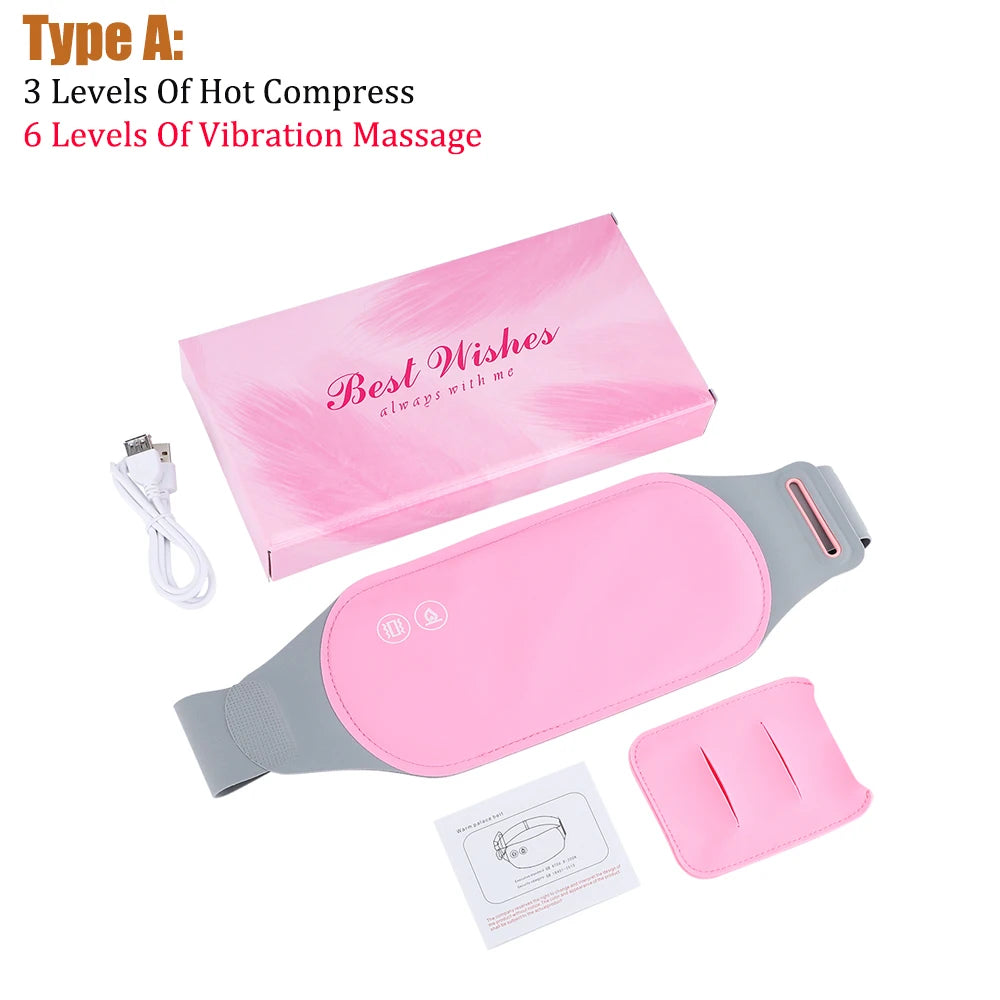 USB Charging Uterus Warming Belt Electric Heating Pad For Women Period Care Hot Compress Abdominal Massager Waist Warmer Belt