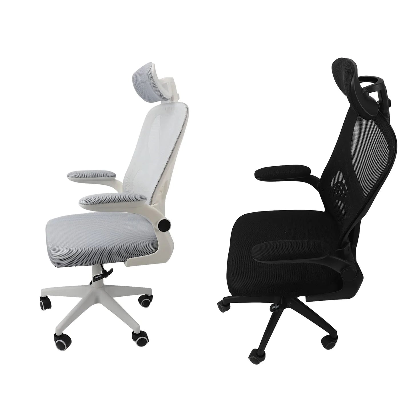 Computer Chair 90 Degree Rotating Armrests Elastic Lumbar Support Comfortable Chair 3D Headrest with 5 Wheels for Home