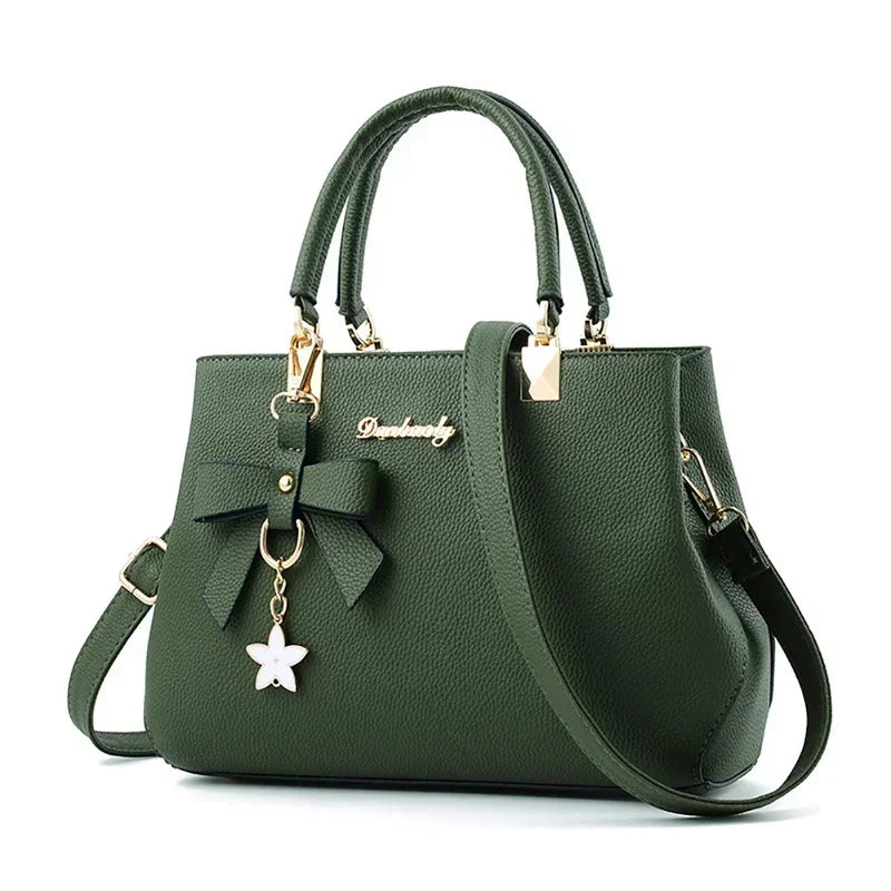 New Elegant Shoulder Bag Fashion Flowers Hand Bags for Women Luxury Designer Female Bags Plum Bowknot Sweet Crossbody Bag