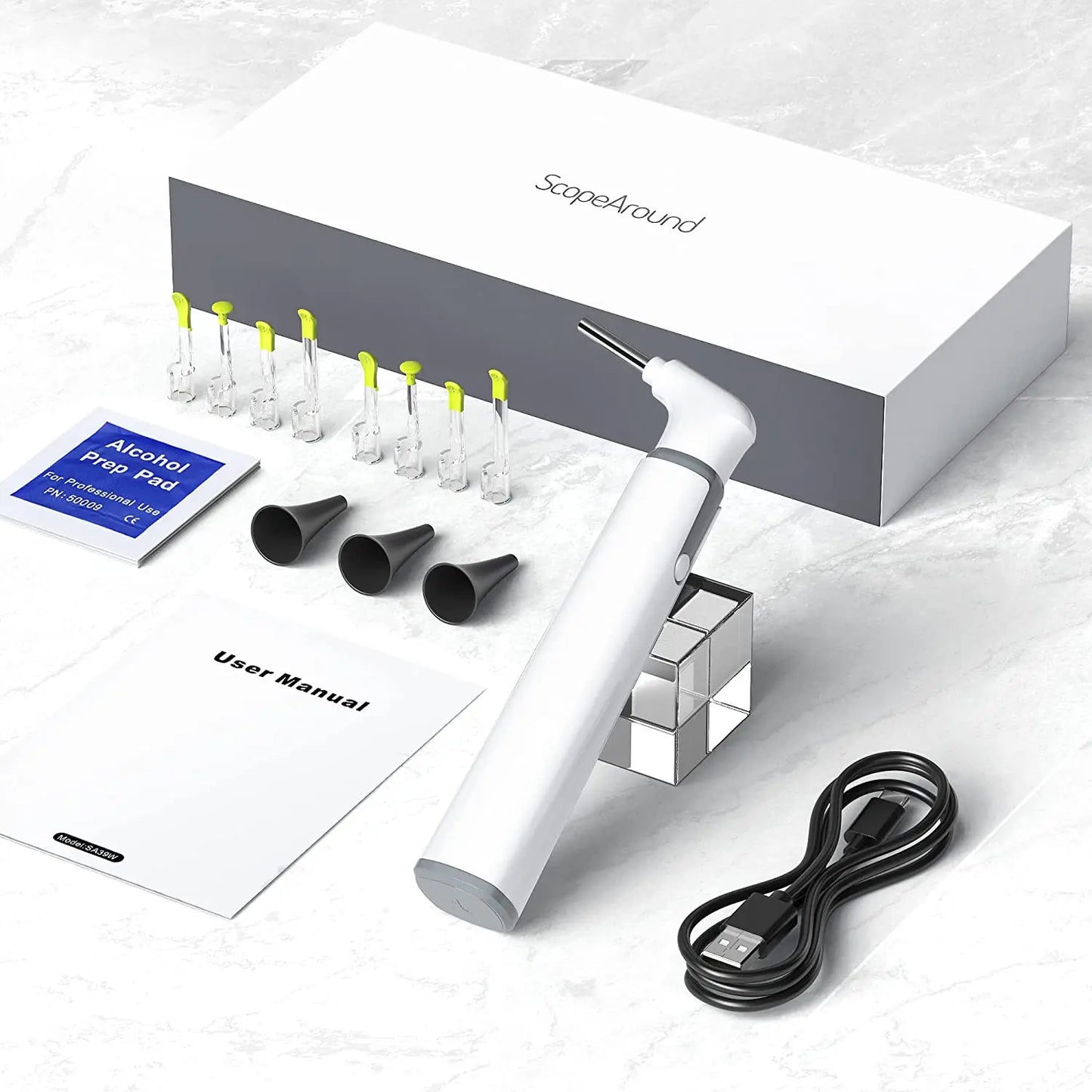 WIFI Digital Otoscope Ear Camera 3.9mm Ear Cleaning Inspection Camera Ear Wax Removal Tools for IPhone Android
