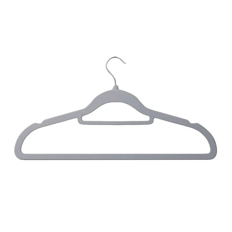 Home Use Flocking Clothes Hanger Anti-Slip Shirt Drying Rack Store Shoulder Corner Seamless Hanging Closet Storage Tool