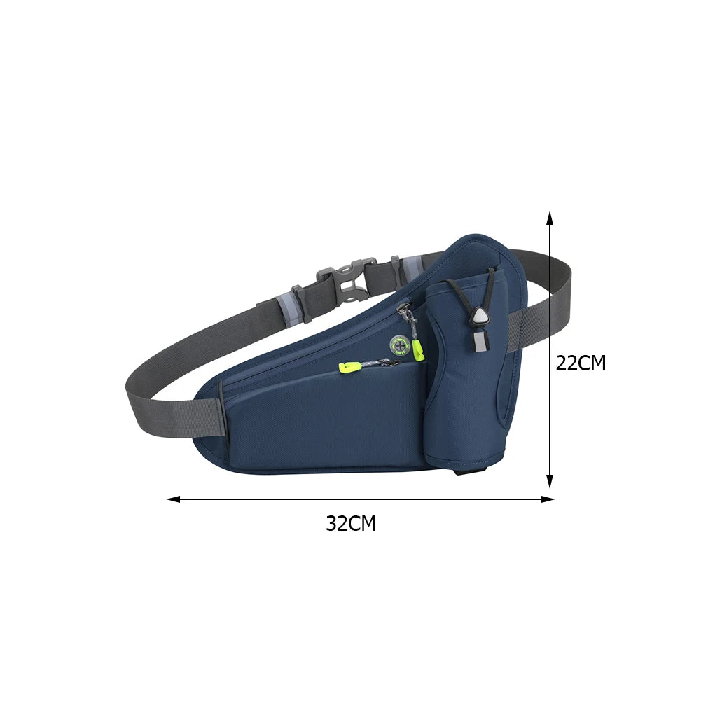 Running Waist Bags Water Bottle Holder Hydration Belt Bag Cell Phone Jogging Cycling Bag For Men Women Sports Fanny Pack Gym Run