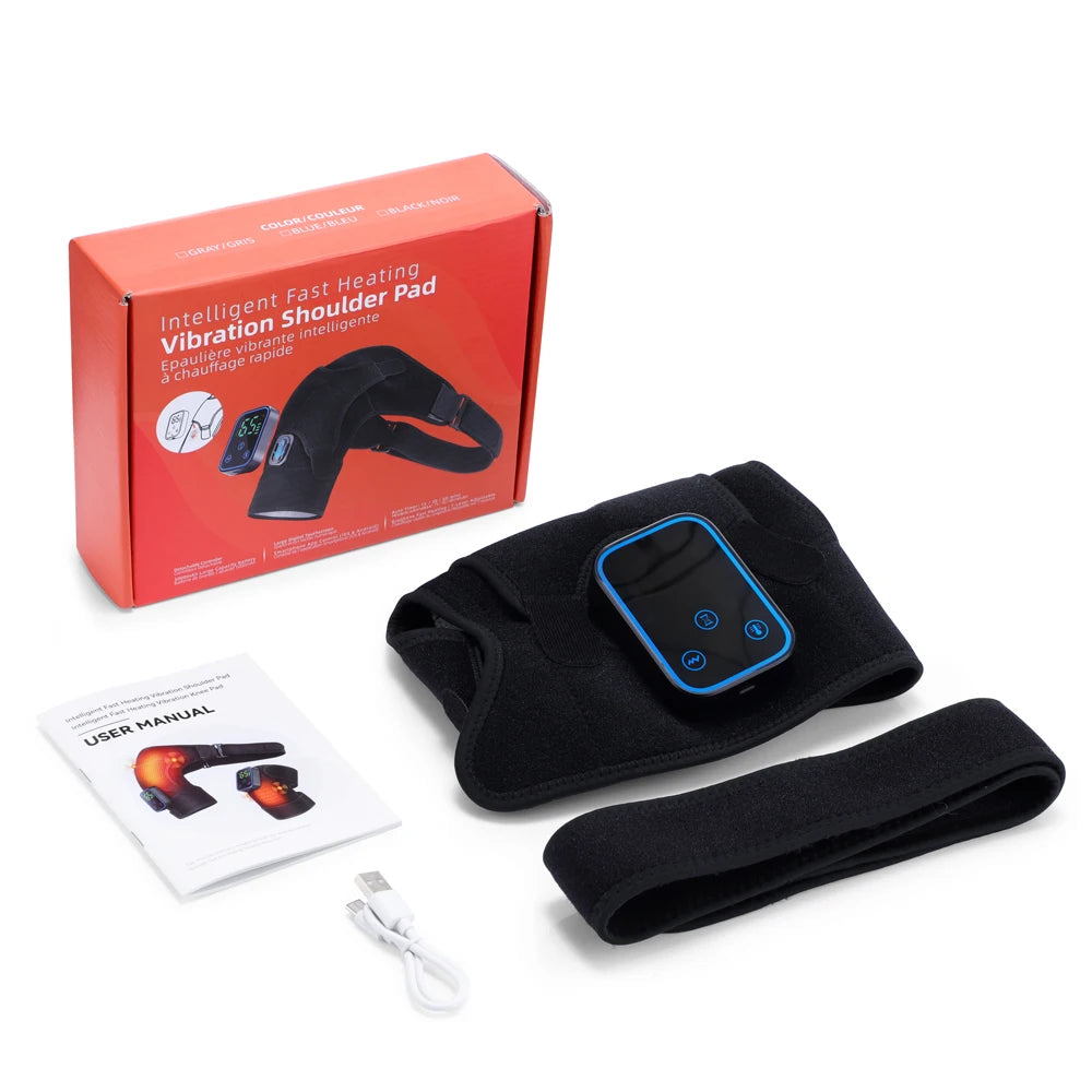 Portable Electric Vibration Shoulder Massager Knee Elbow Massager 3 in 1 Air Pressure Kneading Massager APP Control