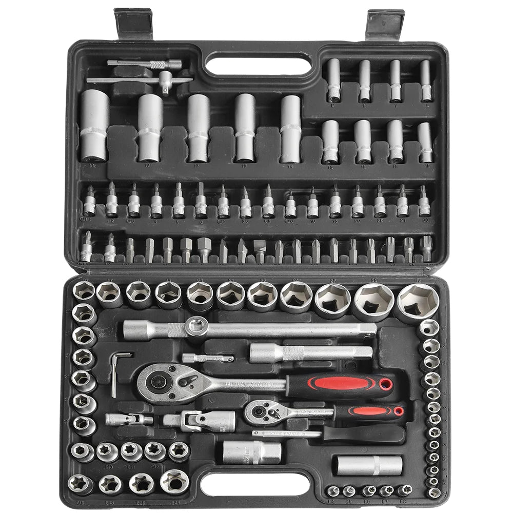 Ratchet Socket Wrench Set 108pcs Car repair tool sets Ratchet Torque Wrench Combo Kit Ratchet Spanner Screwdriver Bits Hand Tool