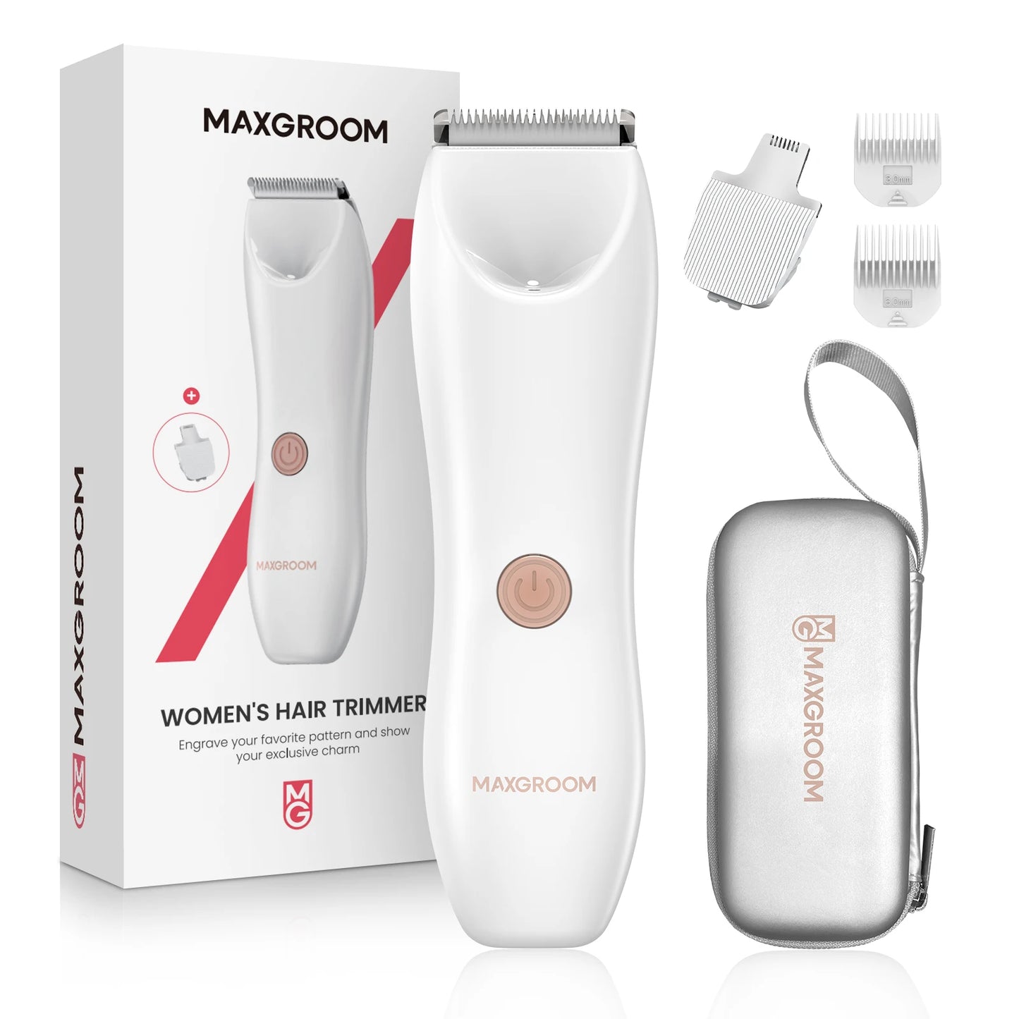 MAXGROOM Women's Body Hair Trimmer Electric Razors for Lady Face Armpit Leg Bikini Body Epilator Portable Painless Hair Remover