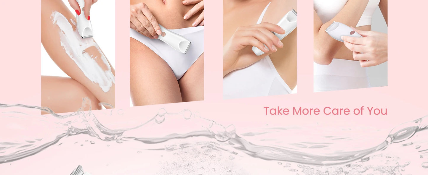 MAXGROOM Women's Body Hair Trimmer Electric Razors for Lady Face Armpit Leg Bikini Body Epilator Portable Painless Hair Remover