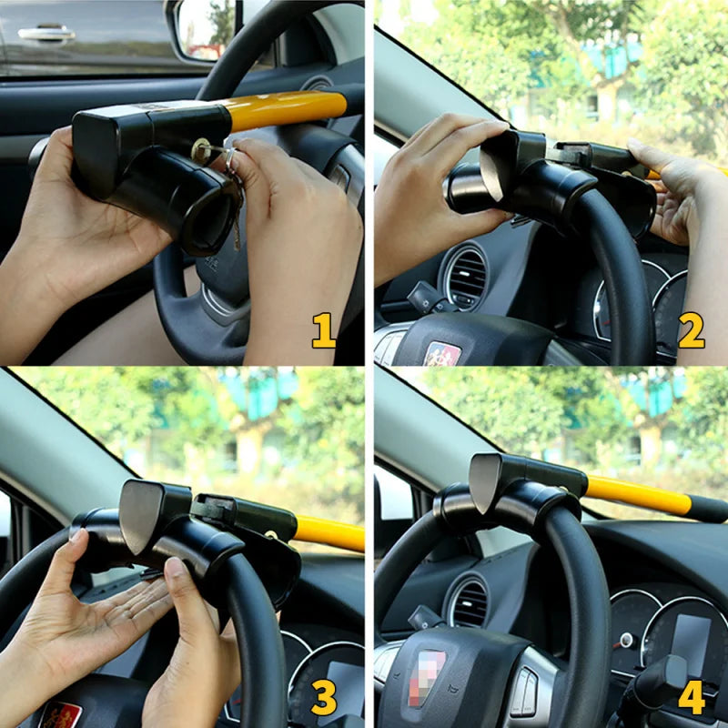Universal Car Steering Wheel Lock Heavy Duty Anti-theft T-Bar Steering Wheel Immobiliser Car Accessories
