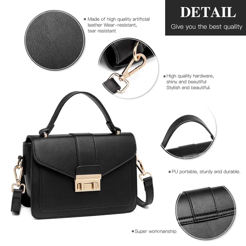 Miss Lulu Crossbody Bag for Women, Small Women's Top-Handle Bags, Suede Handbags for Shopping Traveling