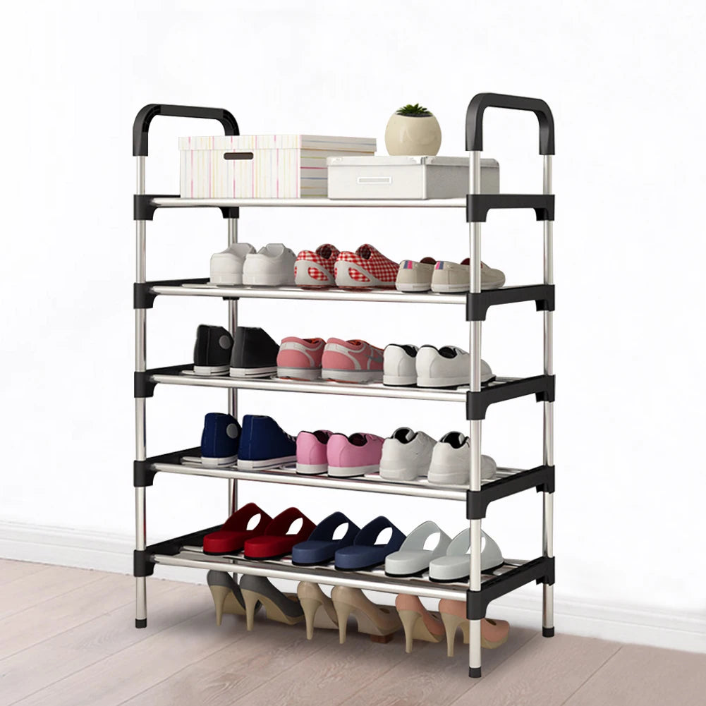 5/6 layer simple shoe rack entrance door storage rack household shoe rack stackable space saving shoe rack