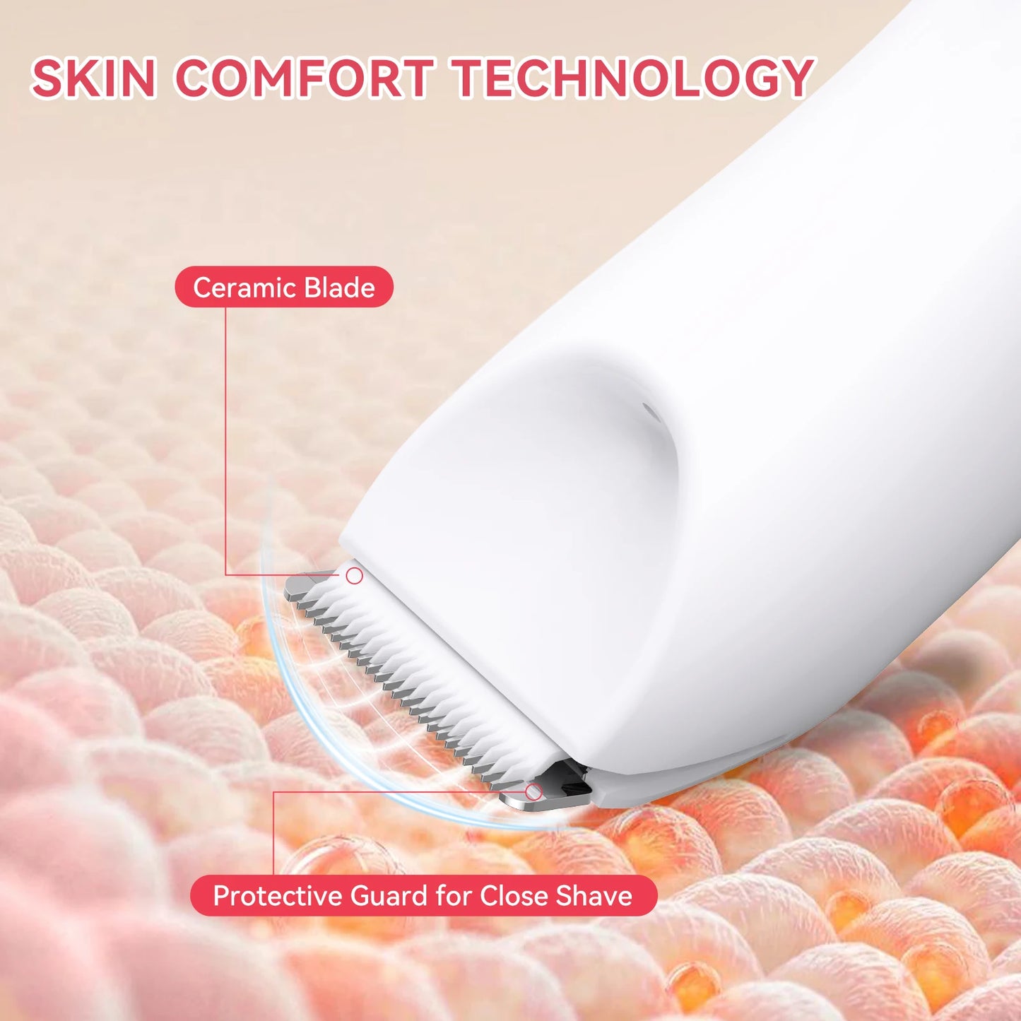 MAXGROOM Women's Body Hair Trimmer Electric Razors for Lady Face Armpit Leg Bikini Body Epilator Portable Painless Hair Remover