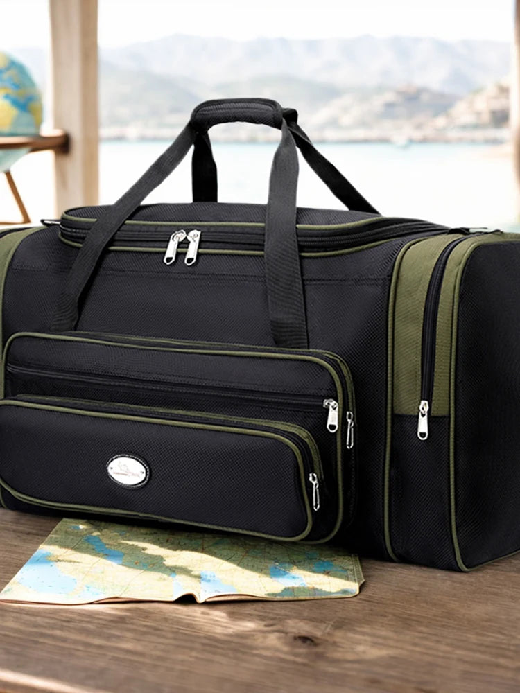 Travel Duffle Bag for Men Women with Shoe Compartment Weekender Bag Adjustable Strap Gym Bag Tote Bag for Sports Bussiness Trip