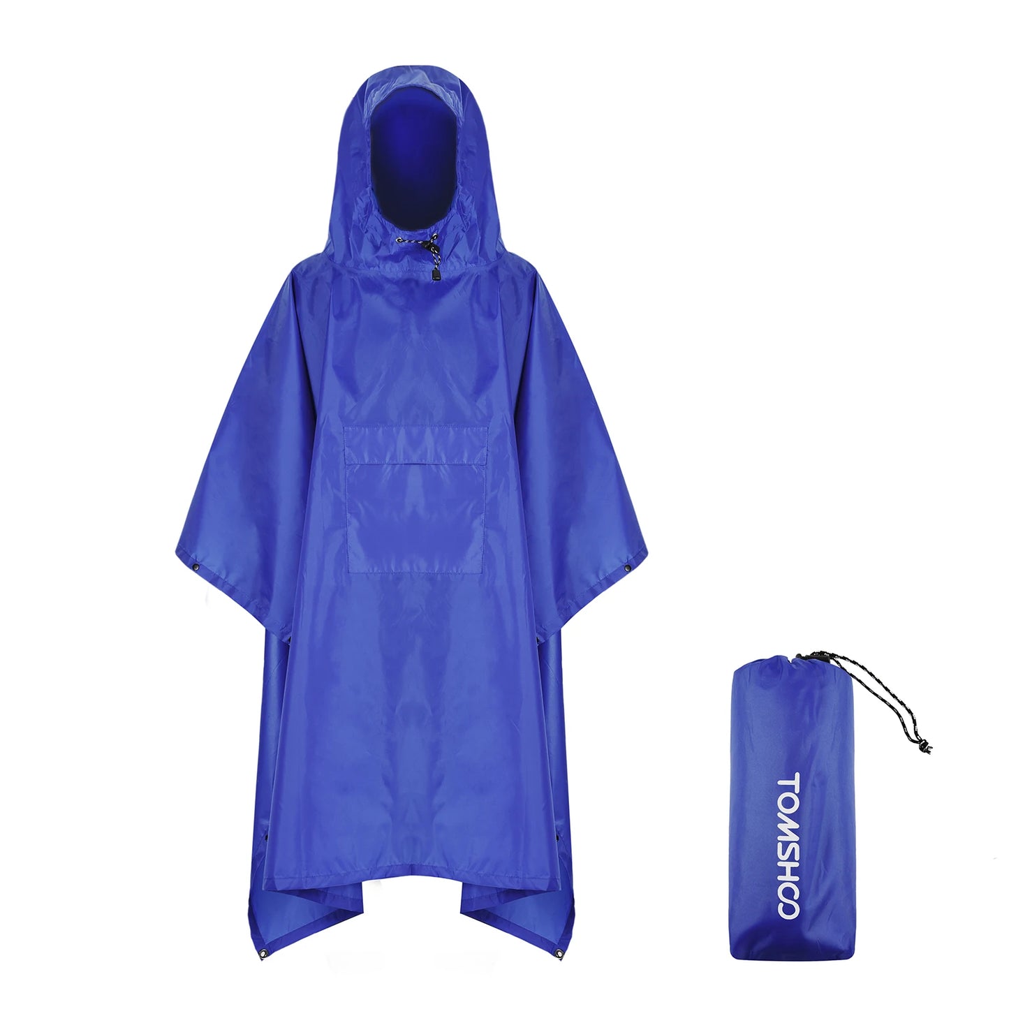 Hooded Lightweight Rain Poncho with Pocket | Waterproof Rain Gear & Sun Shelter for Camping, Hiking & Travel