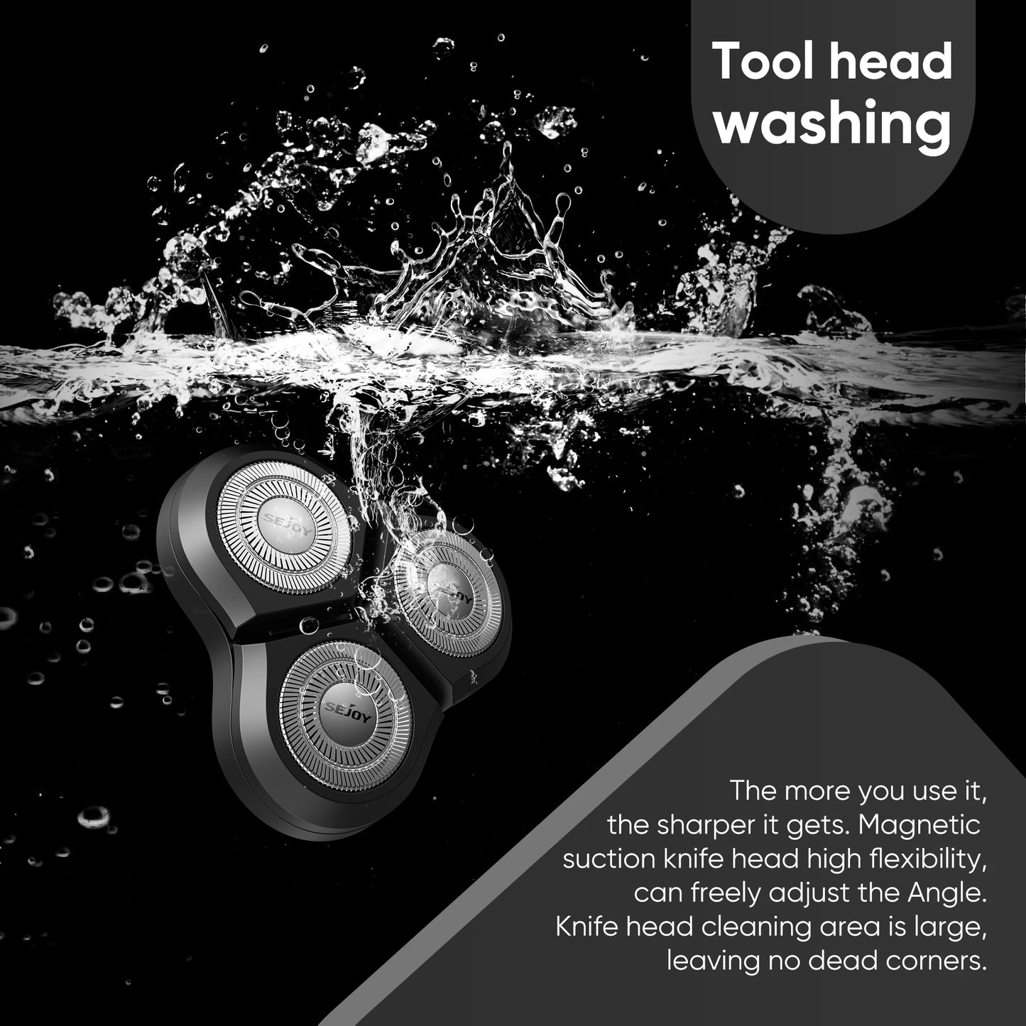 Sejoy Shaver Barber for Men 5 in 1 Electric Razor Rechargeable with Beard Trimmer Lithium Battery Portable Shavers for Travel