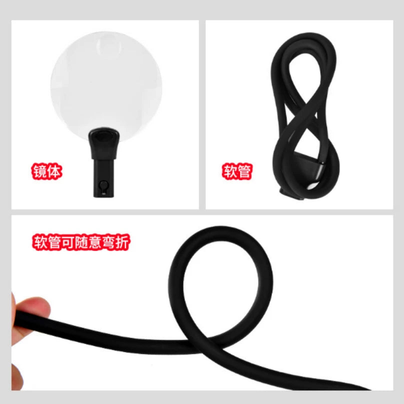 XMSJ 3X 10X Magnifying Glass Pro - Hands-Free, Adjustable, Stand-Neckwear Magnifier for Seniors, Low Vision, Reading, Sewing