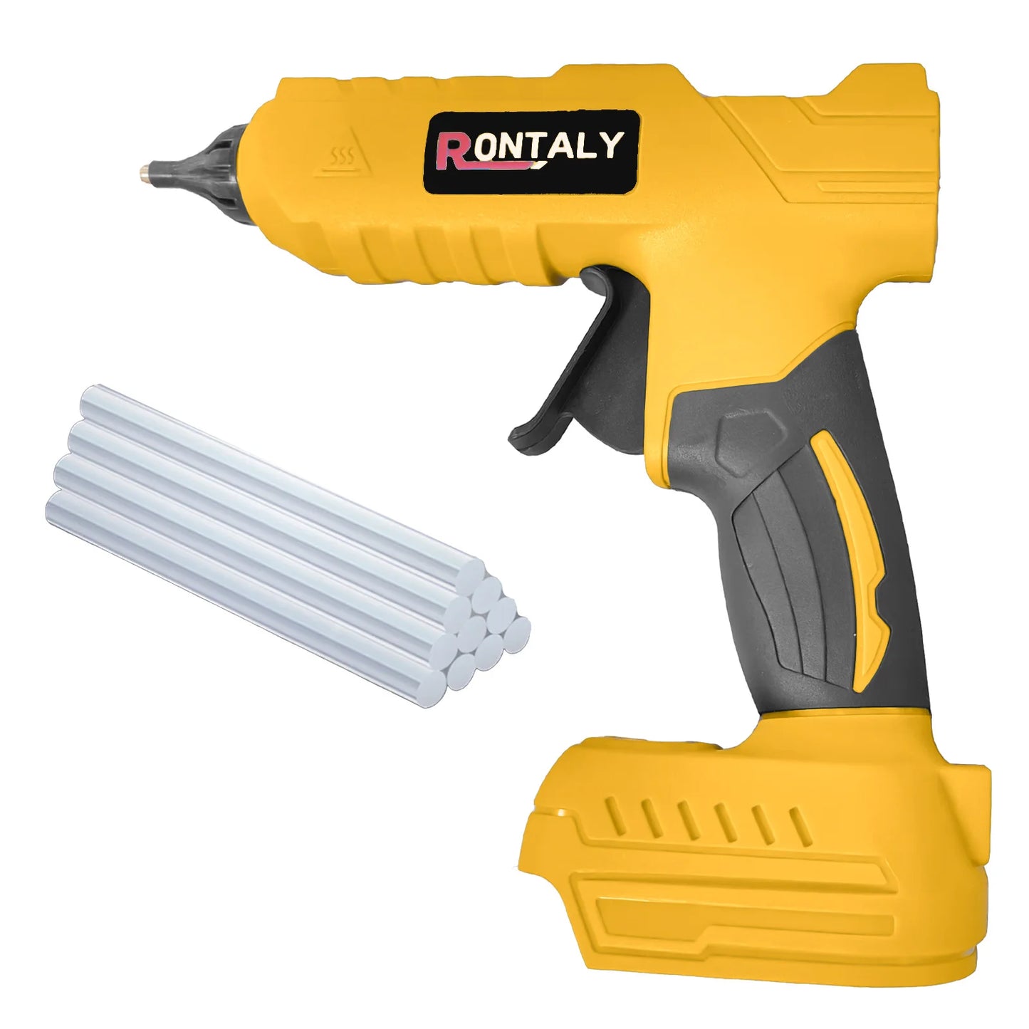Cordless Hot Melt Glue Gun Replace For DeWalt 18V Battery 10 Pieces Glue Sticks 11 mm, For Crafts & Tools DIY(No Battery)