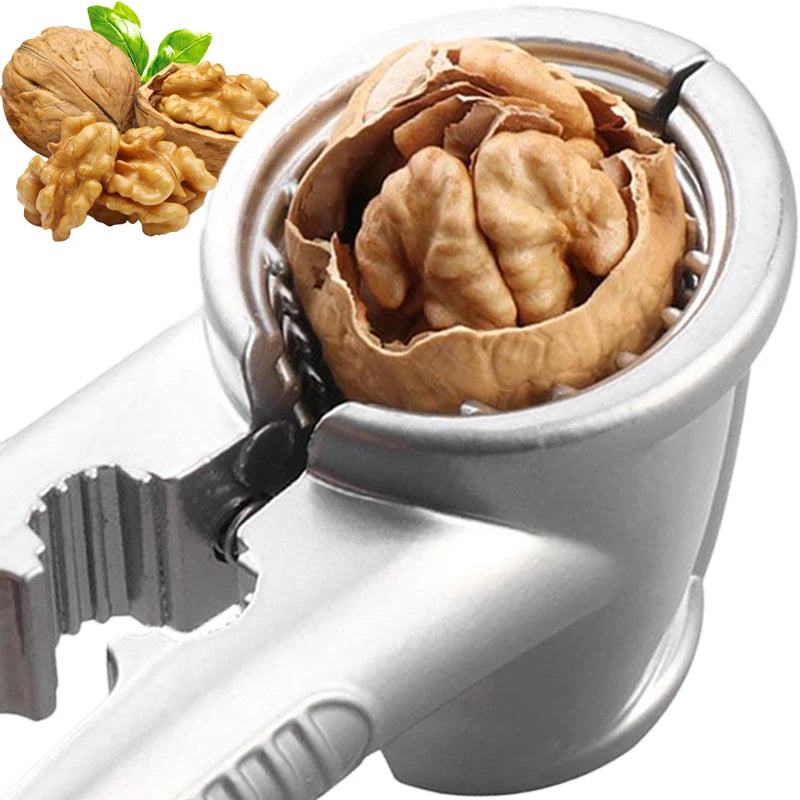 Alloy Walnut Clip Silver Metal Nut Cracker Opener Pecan Chestnut Clips Plier Nut Shelling Tools Home Kitchen Gadgets Accessories