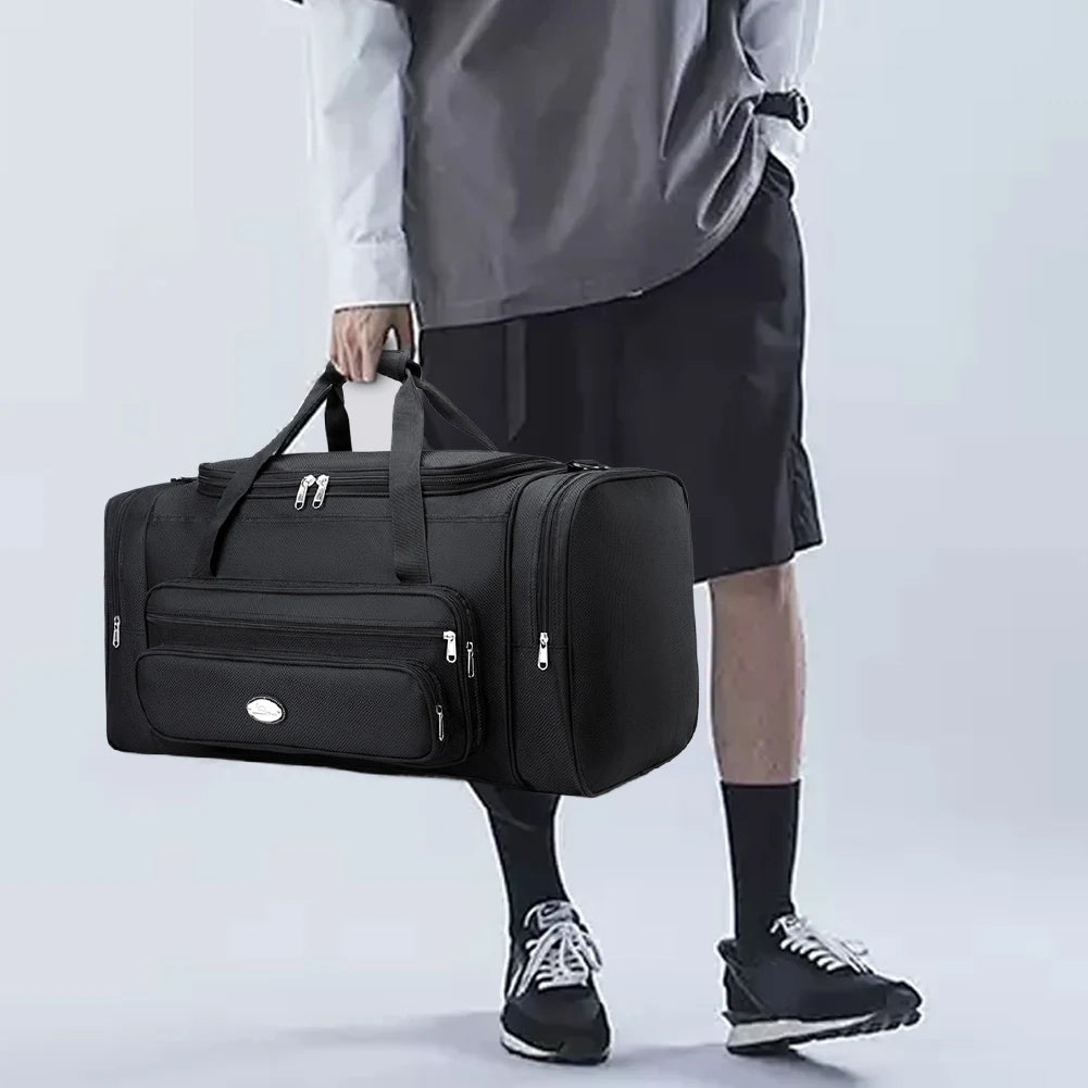 Travel Duffle Bag for Men Women with Shoe Compartment Weekender Bag Adjustable Strap Gym Bag Tote Bag for Sports Bussiness Trip