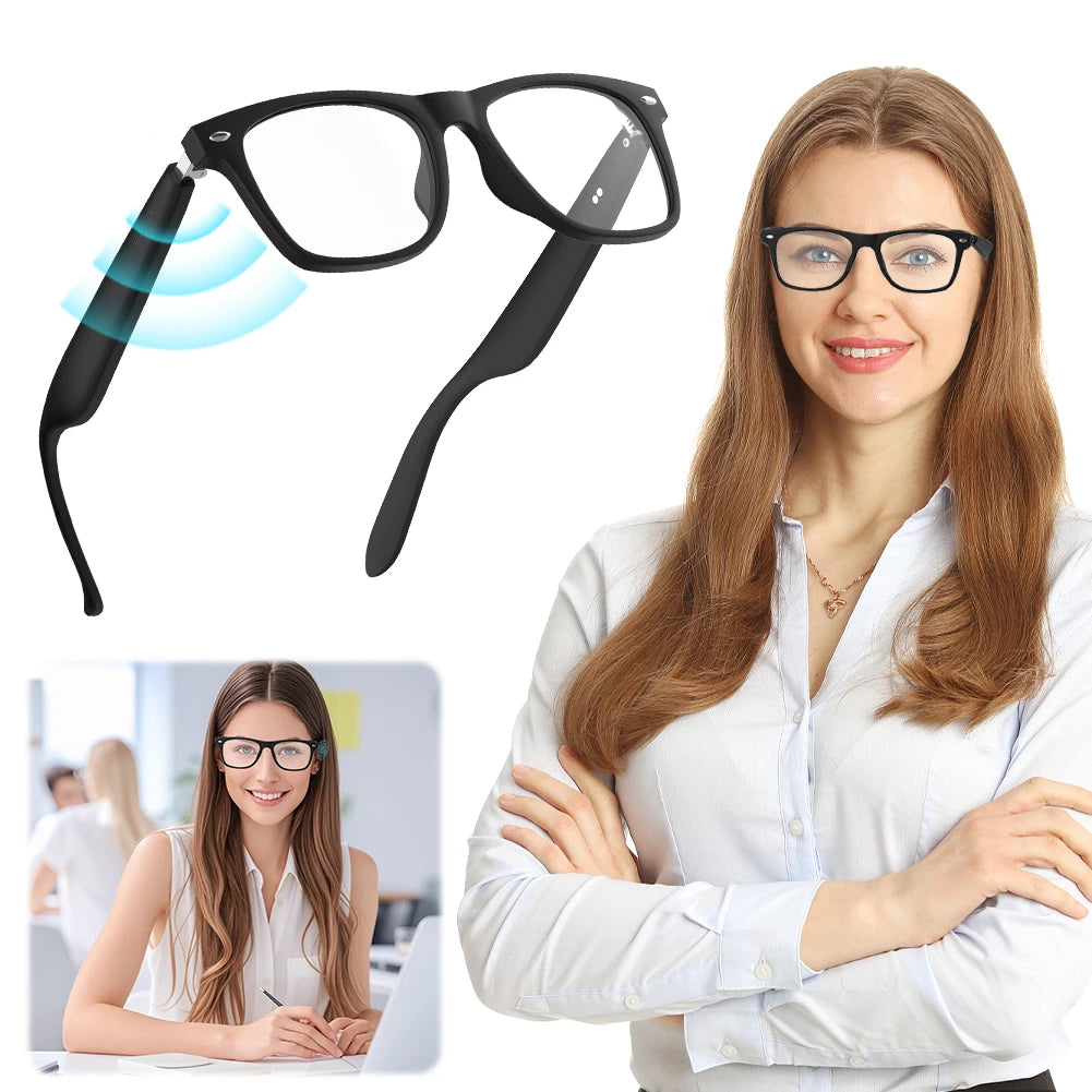 AI Intelligent Translation Glasses Music Headphones Glasses Bluetooth-Compatible Support Above 130 Languages for Outdoor Travel
