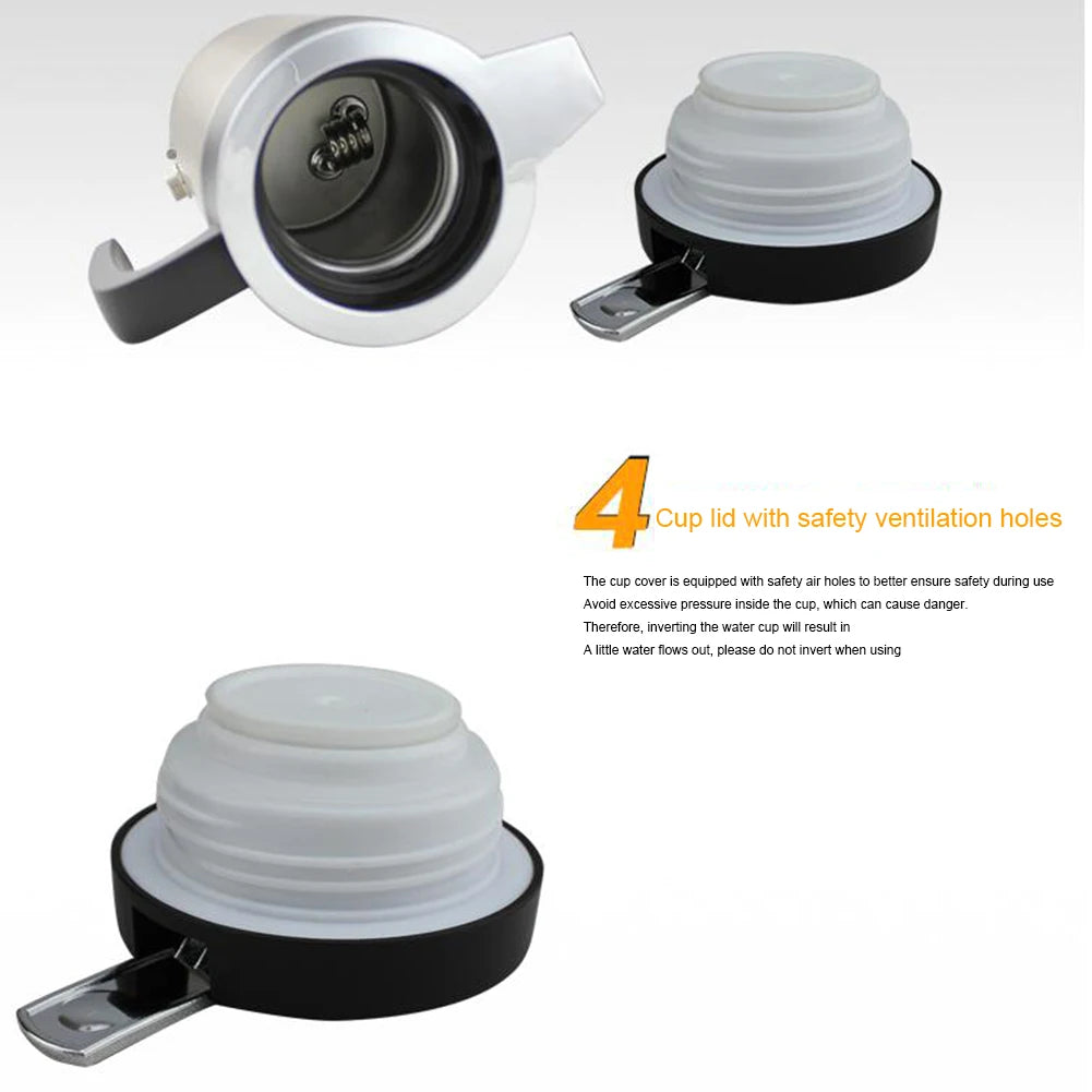 1200 ML Car Truck Water Heater Car Hot Kettle Leak-Proof Design 12/24 V Tea Coffee Kettle 120/240 W Fast Boiling for Travel Home