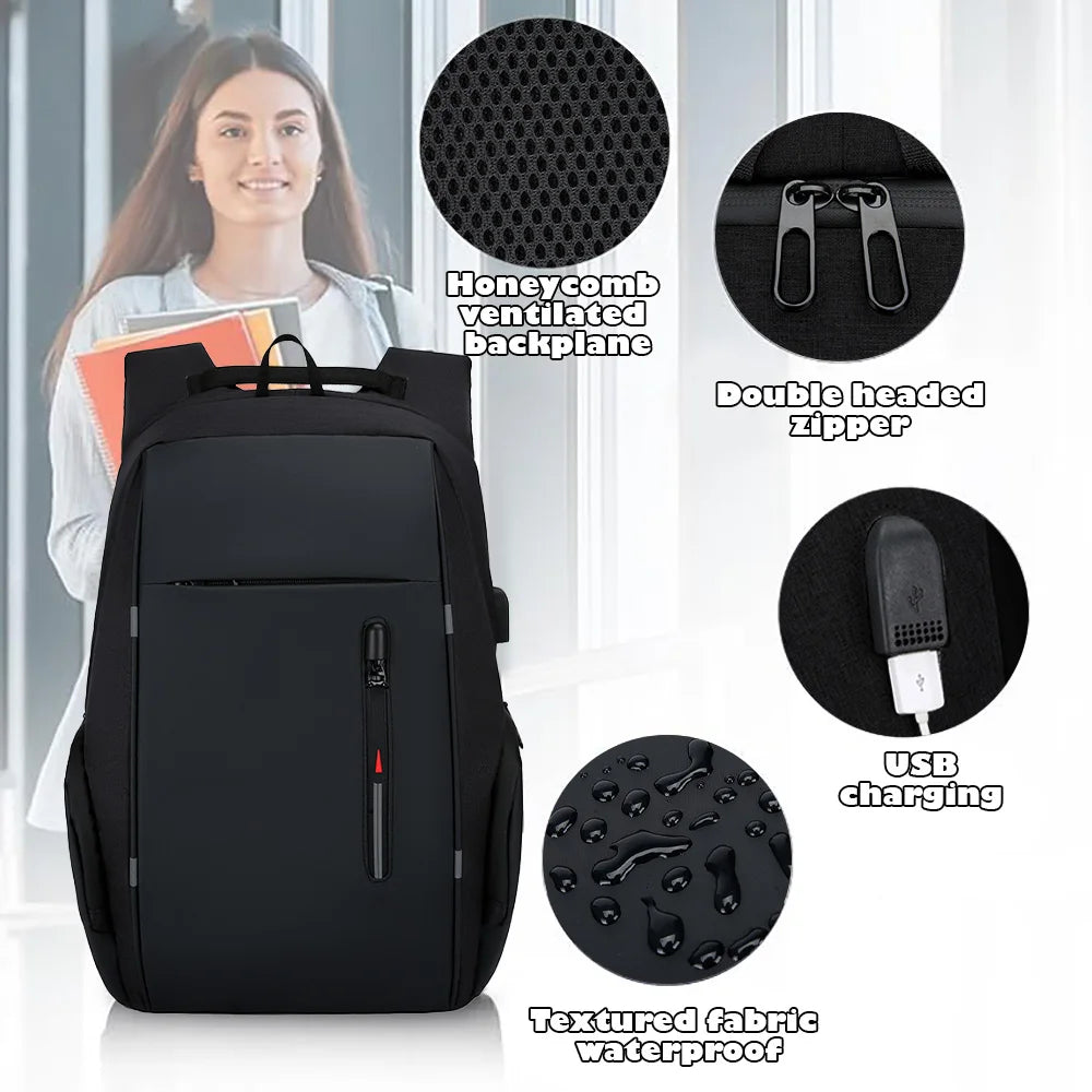 Waterproof Business Backpack Men USB School Backpacks 15.6 Inch Laptop Backpack Large Capacity Bagpacks for Men Back Pack Bags