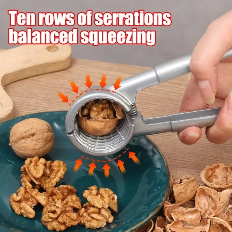 Alloy Walnut Clip Silver Metal Nut Cracker Opener Pecan Chestnut Clips Plier Nut Shelling Tools Home Kitchen Gadgets Accessories