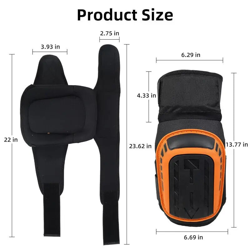 Knee Pads for Work with Heavy Duty Gel Cushion for Construction & Flooring
