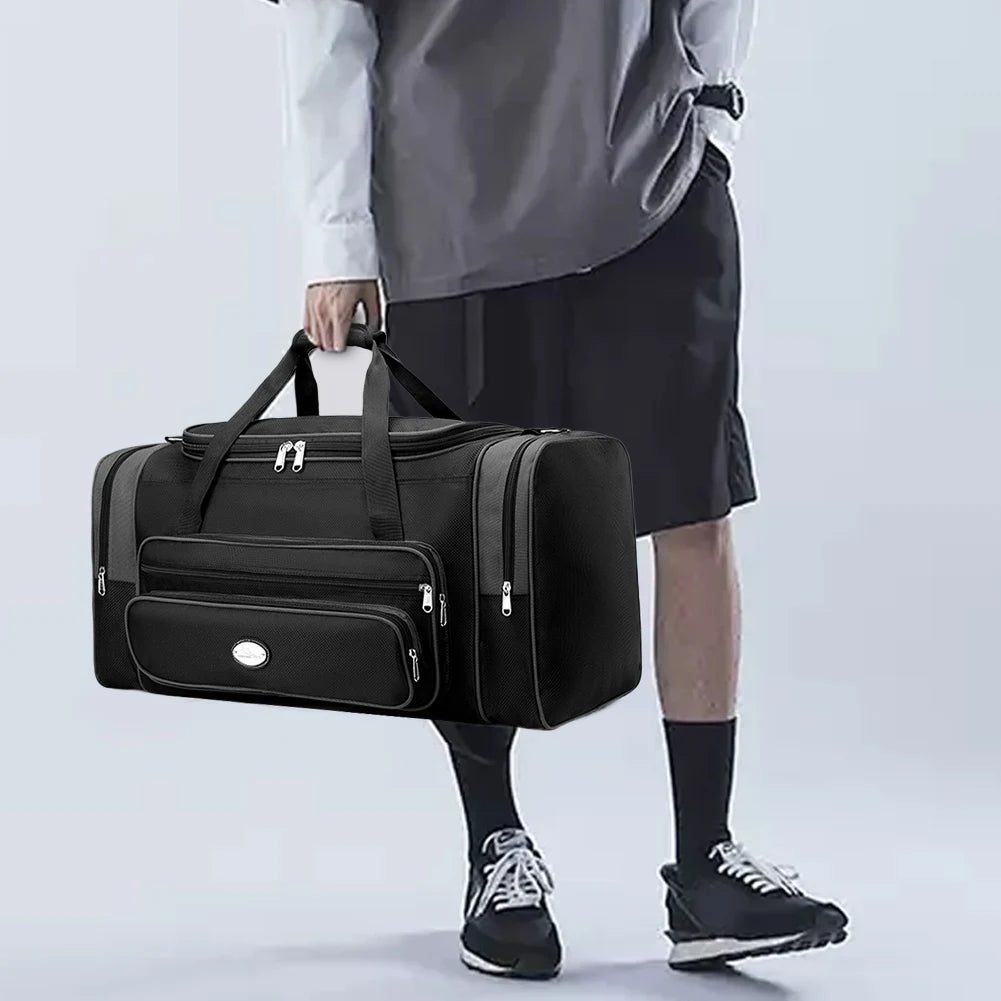 Travel Duffle Bag for Men Women with Shoe Compartment Weekender Bag Adjustable Strap Gym Bag Tote Bag for Sports Bussiness Trip