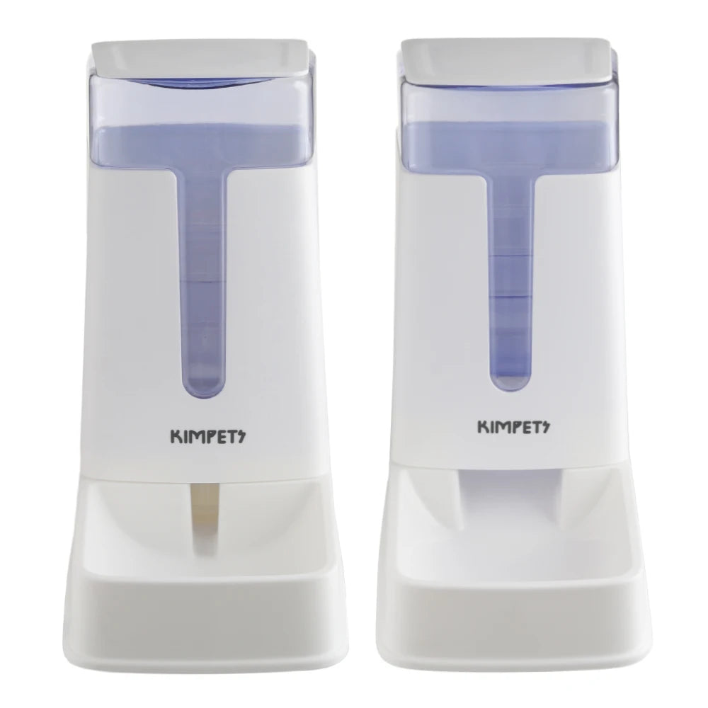 Voltsify 2-in-1 Automatic Pet Feeder & Water Dispenser Set, Non-Slip Base, Detachable for Easy Cleaning, Durable PP Plastic
