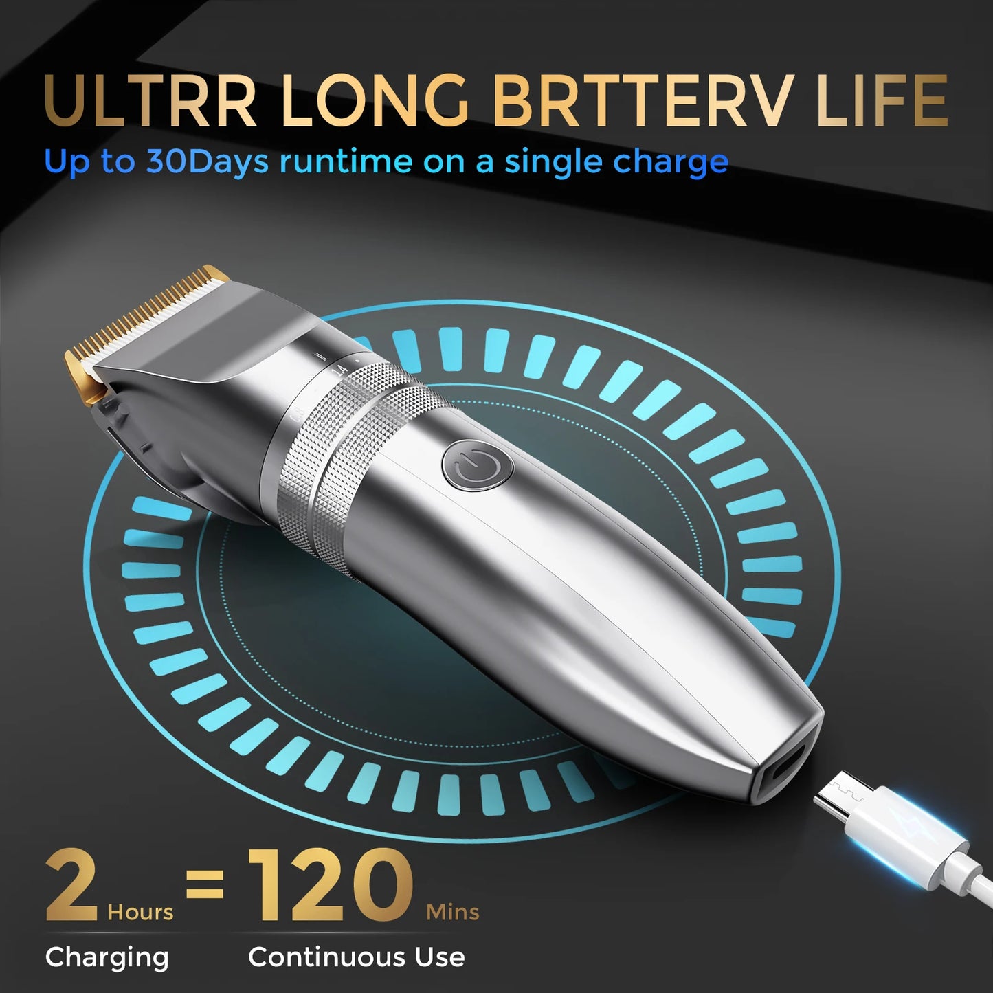 Sejoy Professional Hair Clippers for Men Rechargeable Beard Trimmer Cordless Barber Clippers for Hair Cutting Grooming