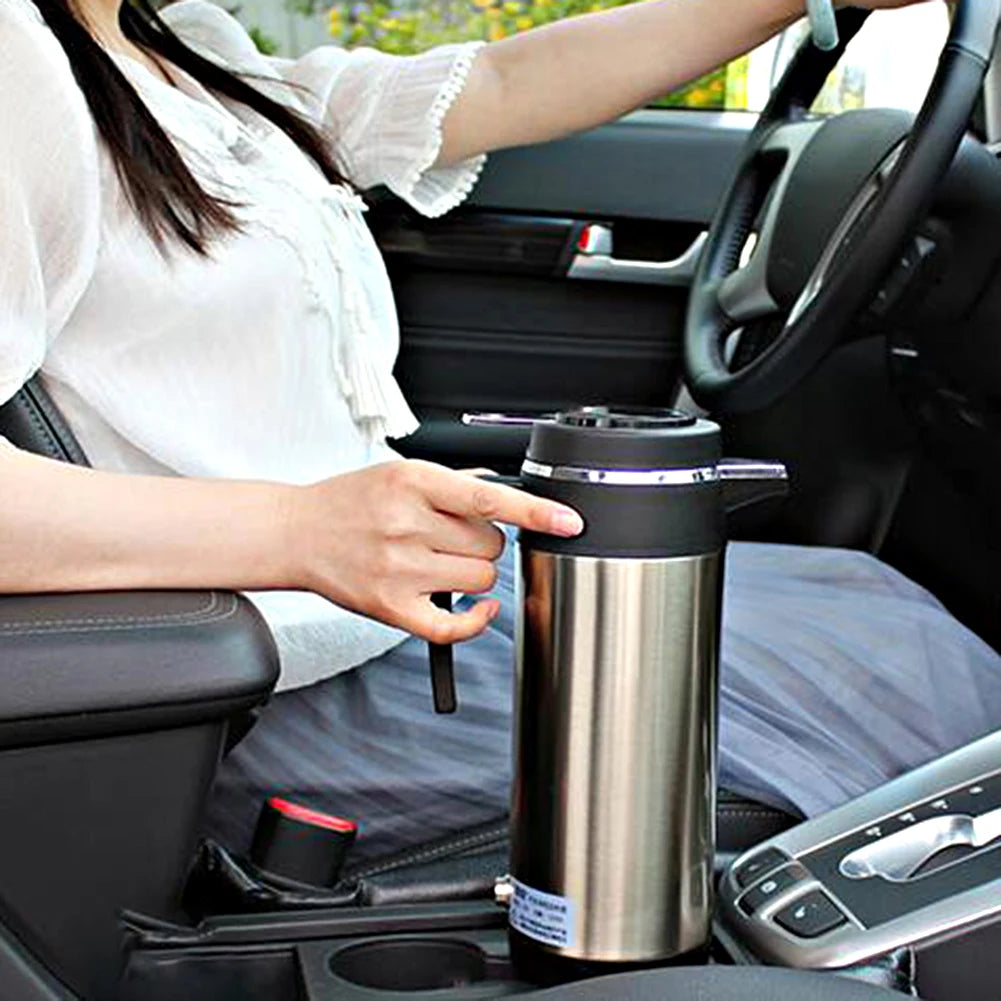 1200 ML Car Truck Water Heater Car Hot Kettle Leak-Proof Design 12/24 V Tea Coffee Kettle 120/240 W Fast Boiling for Travel Home
