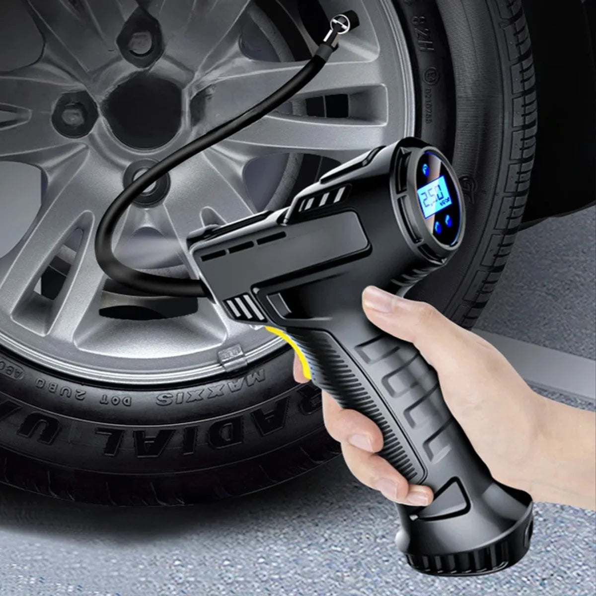 12V Cordless Electric Car Tyre Inflator Pump 150PSI Portable Tire Air Compressor Pump with LED Light