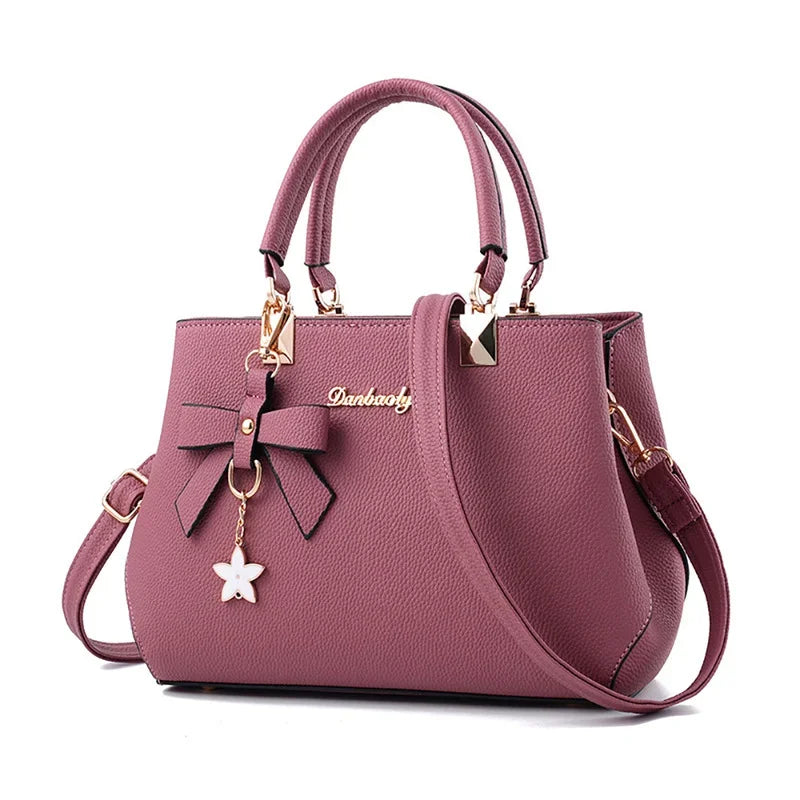 New Elegant Shoulder Bag Fashion Flowers Hand Bags for Women Luxury Designer Female Bags Plum Bowknot Sweet Crossbody Bag